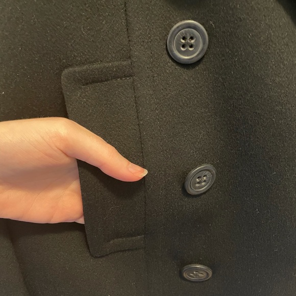 J. Crew Black Pea Coat - Picture 7 of 8